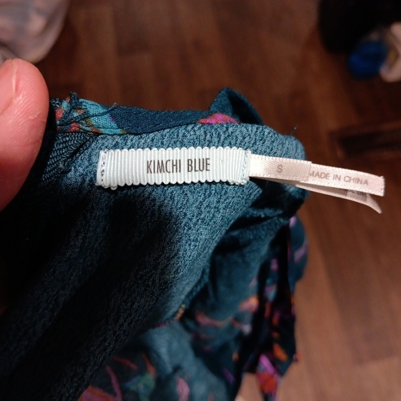 Kimchi Blue Teal Floral Dress Size S - Picture 5 of 5